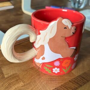 Starbucks Lunar New Year of the Horse 2026 Coffee Tea Mug Red Brown Flowers
